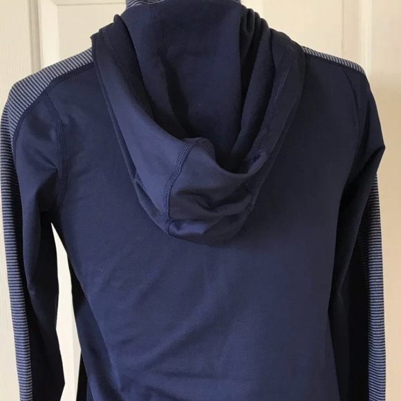 Under Armour EVO ColdGear 1/2 Zip Striped Lightweight Loose Fit Running Hoodie S - Picture 3 of 6